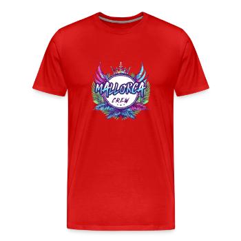 Mallorca Crew Coloré - T-shirt bio Premium Homme - rouge - Devant - Damien (186cm)