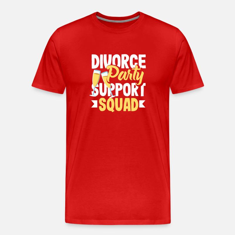 Scheidungspartei Unterstützungskommando Scheidung - Männer Premium Bio T-Shirt - Rot