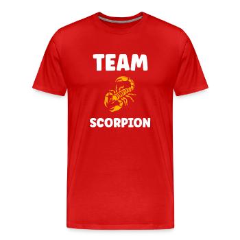 scorpion - T-shirt bio Premium Homme - rouge - Devant - Damien (186cm)