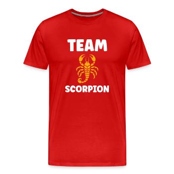 scorpion - T-shirt bio Premium Homme - rouge - Devant - Damien (186cm)