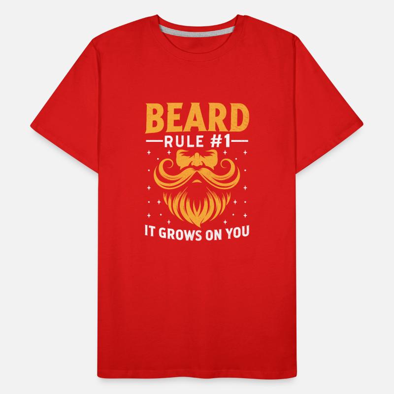 Bartregel Nummer eins: Er wächst auf dir Bärte Männer Premium Bio T-Shirt