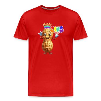 LGBT Erdnuss Geburtstag Erdnüsse Luftballons - Männer Premium Bio T-Shirt - Rot - Vorne - Damien (186cm)