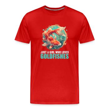 poisson rouge - T-shirt bio Premium Homme - rouge - Devant - Damien (186cm)