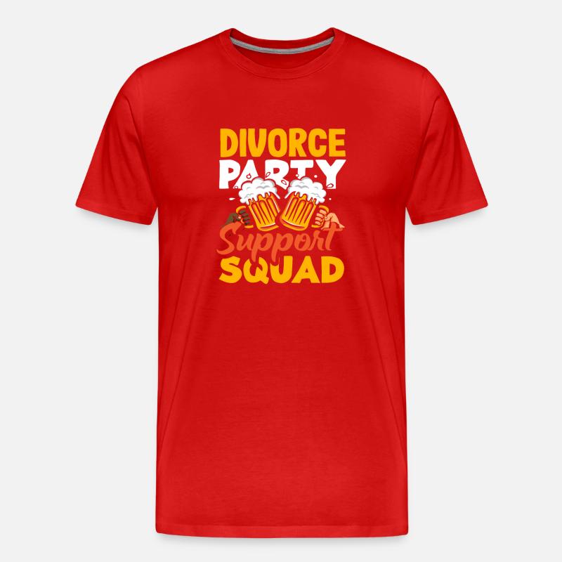 Scheidungspartei Unterstützungskommando Scheidung - Männer Premium Bio T-Shirt - Rot