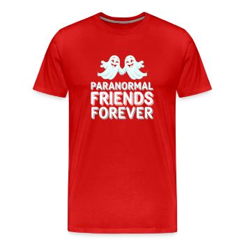 Paranormal Comedy Funny Ghost Humor Lighthearted - Men's Premium Organic T-Shirt - red - Front - Damien (186cm)