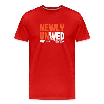 Neu Unverheiratete Freiheitserklärung Scheidung - Männer Premium Bio T-Shirt - Rot - Vorne - Damien (186cm)