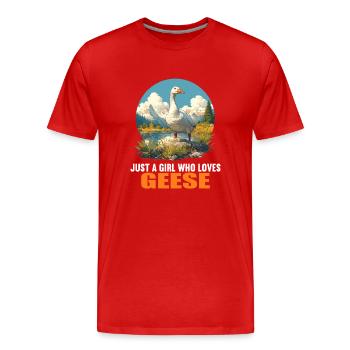 oies oies - T-shirt bio Premium Homme - rouge - Devant - Damien (186cm)