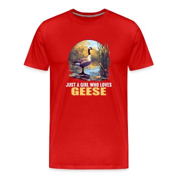 oies oies - T-shirt bio Premium Homme - rouge - Devant - Damien (186cm)