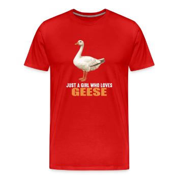 oies oies - T-shirt bio Premium Homme - rouge - Devant - Damien (186cm)