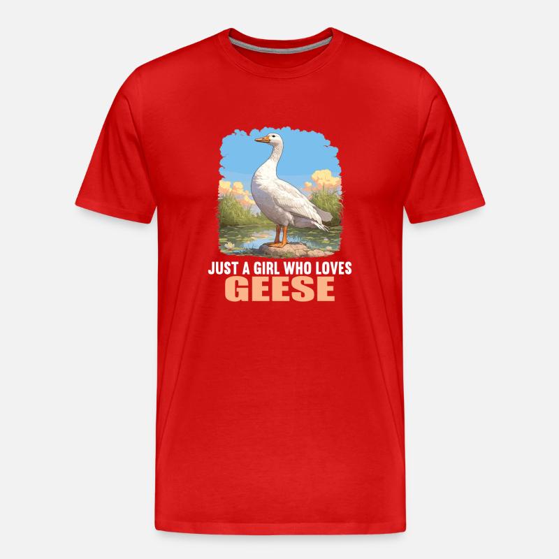 Gänse Gans - Männer Premium Bio T-Shirt - Rot