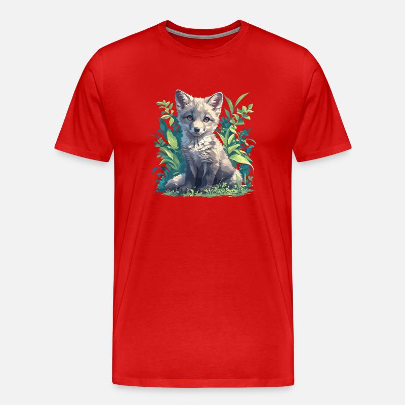 Graufüchse Graufuchs - Männer Premium Bio T-Shirt - Rot