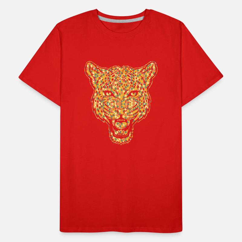 Leopard Geometric Men's Premium Organic T-Shirt