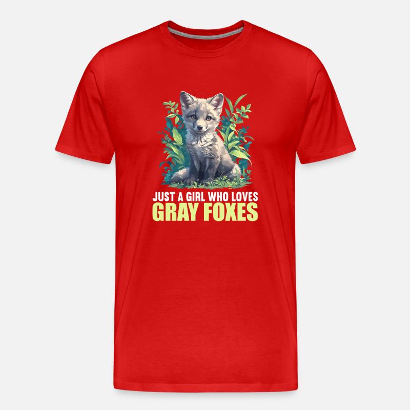 Graufüchse Graufuchs - Männer Premium Bio T-Shirt - Rot