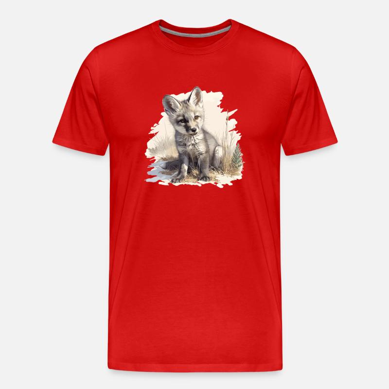 Graufüchse Graufuchs - Männer Premium Bio T-Shirt - Rot
