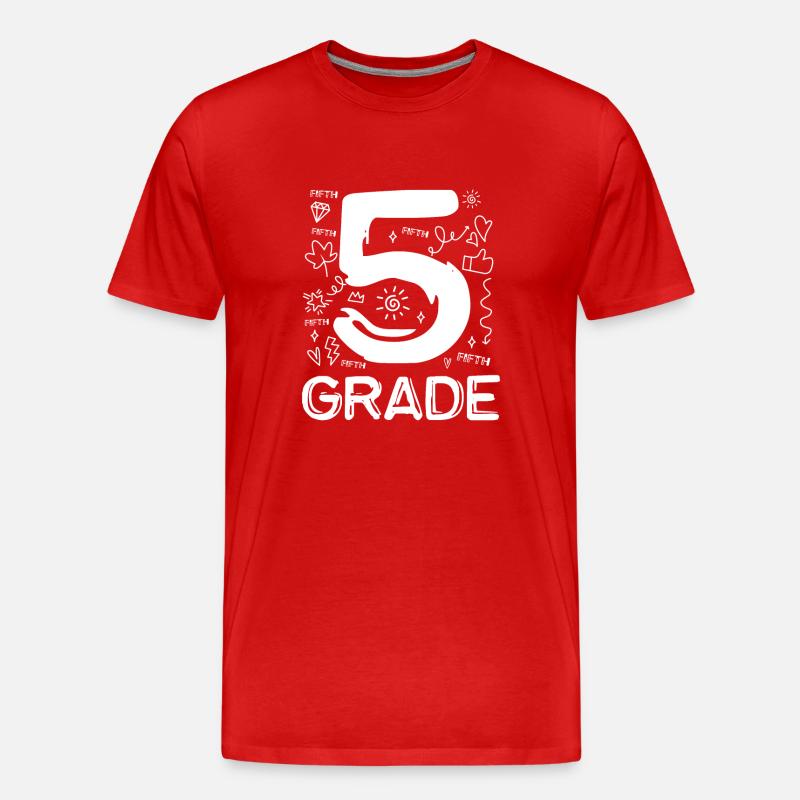 5. Klasse - Männer Premium Bio T-Shirt - Rot