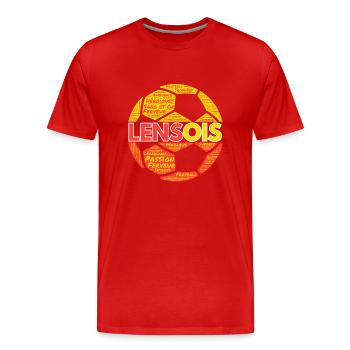 Fierté Lensoise Football - T-shirt bio Premium Homme - rouge - Devant - Damien (186cm)