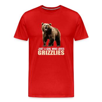 grizzly bears Grizzly bear - Men's Premium Organic T-Shirt - red - Front - Damien (186cm)