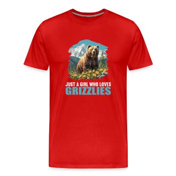 grizzly bears Grizzly bear - Men's Premium Organic T-Shirt - red - Front - Damien (186cm)