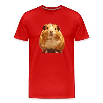 Meerschweinchen - Männer Premium Bio T-Shirt - Rot - Vorne - Damien (186cm)