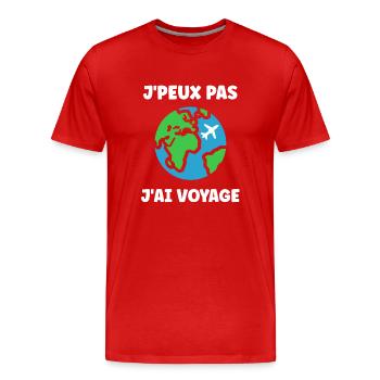 Reise Humor Urlaub - Männer Premium Bio T-Shirt - Rot - Vorne - Damien (186cm)