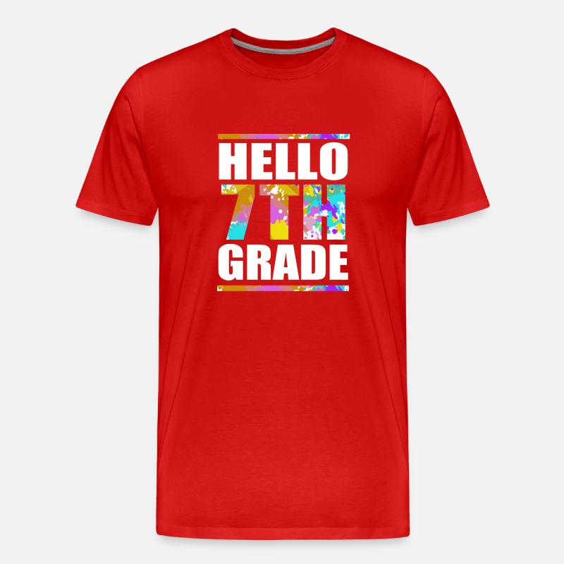 7. Klasse - Männer Premium Bio T-Shirt - Rot
