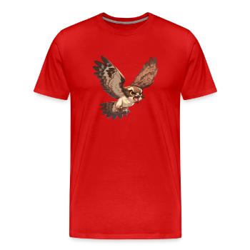 Faucons Faucon - T-shirt bio Premium Homme - rouge - Devant - Damien (186cm)