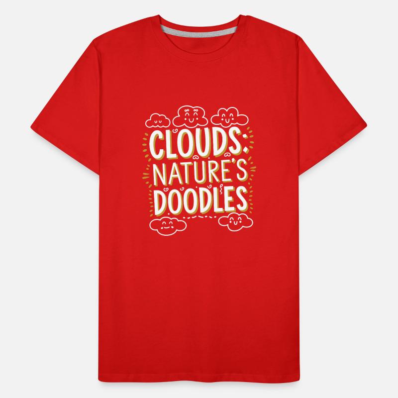 Cloudy view, Relaxing sky, Dreamy Men's Premium Organic T-Shirt