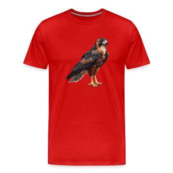Faucon Faucon - T-shirt bio Premium Homme - rouge - Devant - Damien (186cm)