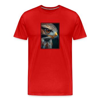Falcon Falcon - Men's Premium Organic T-Shirt - red - Front - Damien (186cm)