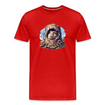 Hamster - Männer Premium Bio T-Shirt - Rot - Vorne - Damien (186cm)