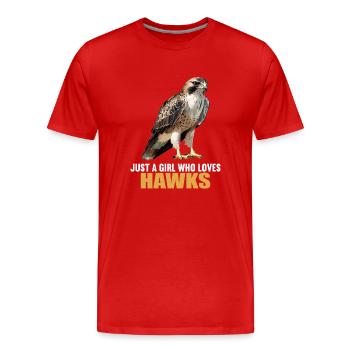 Faucon Faucon - T-shirt bio Premium Homme - rouge - Devant - Damien (186cm)