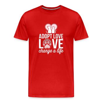 Freiwillige Tierrettung Animal Shelter Heroes - Men's Premium Organic T-Shirt - red - Front - Damien (186cm)