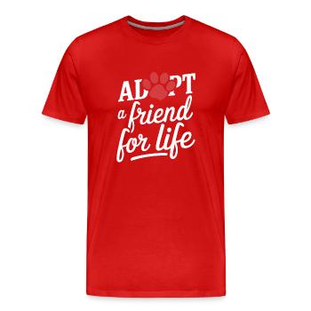 Héros du refuge pour animaux Freiwillige Tierrettung - T-shirt bio Premium Homme - rouge - Devant - Damien (186cm)