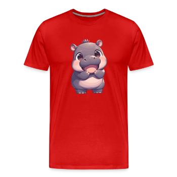 Hippopotamus Hippopotamus - Men's Premium Organic T-Shirt - red - Front - Damien (186cm)