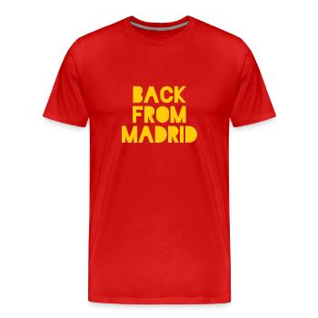 Souvenir Madrid - Männer Premium Bio T-Shirt - Rot - Vorne - Damien (186cm)
