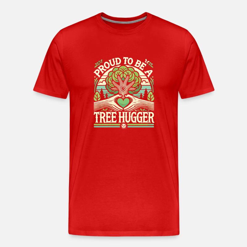 Stolz, ein Baumumarmer zu sein - Männer Premium Bio T-Shirt - Rot