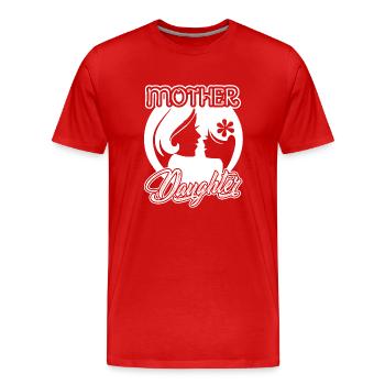 Mother And Daughter - Men's Premium Organic T-Shirt - red - Front - Damien (186cm)