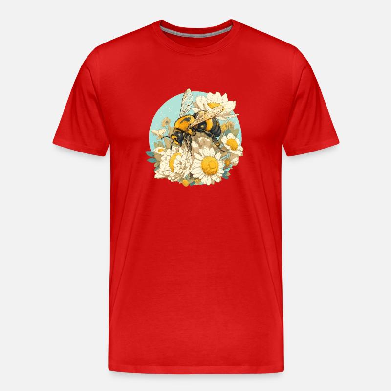 Bienen Biene - Männer Premium Bio T-Shirt - Rot