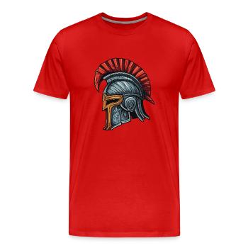 Spartan Warrior Casque Sparta - T-shirt bio Premium Homme - rouge - Devant - Damien (186cm)