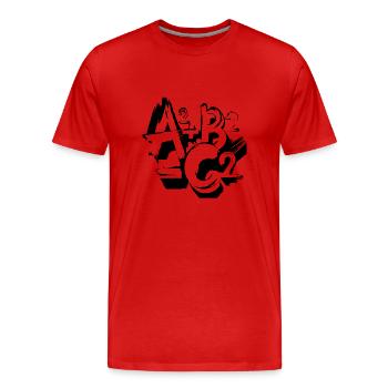 MATHÉMATIQUES - T-shirt bio Premium Homme - rouge - Devant - Damien (186cm)