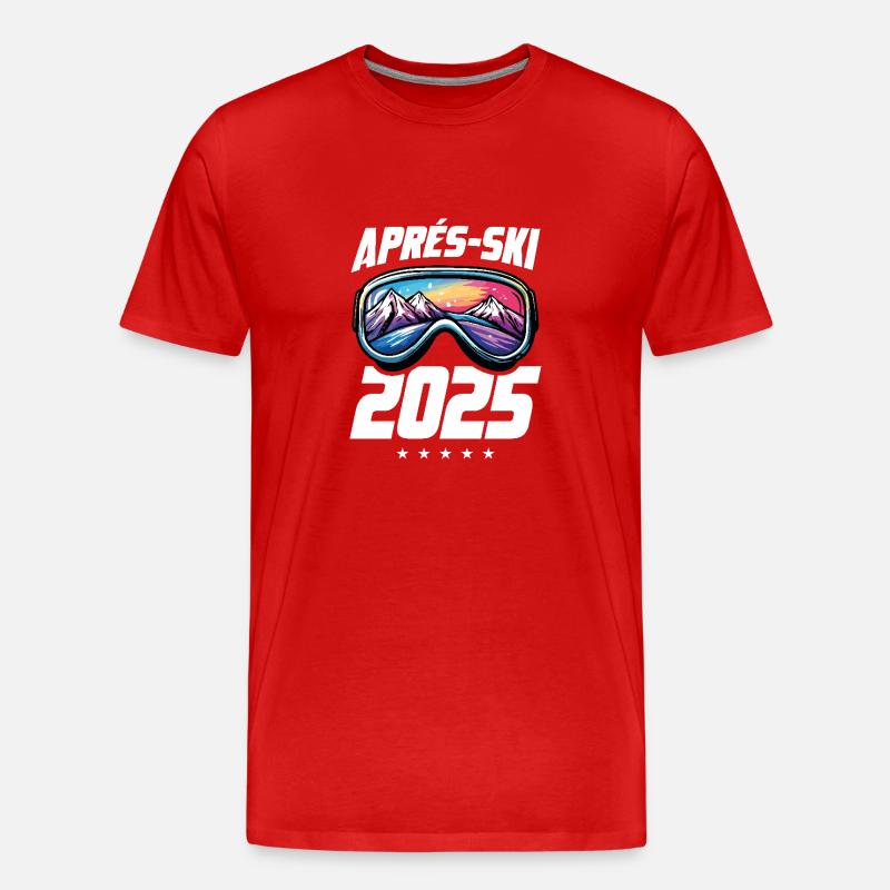 Apres Ski 2025 - Männer Premium Bio T-Shirt - Rot