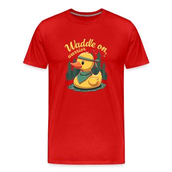 Farm animal duck enthusiasts backyard ducks - Men's Premium Organic T-Shirt - red - Front - Damien (186cm)
