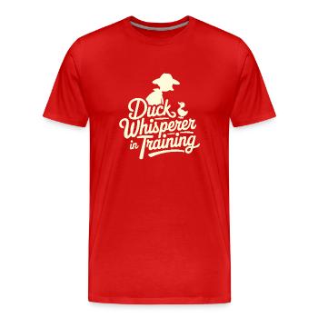 Nutztier-enten-enthusiasten Hinterhof-enten - Männer Premium Bio T-Shirt - Rot - Vorne - Damien (186cm)