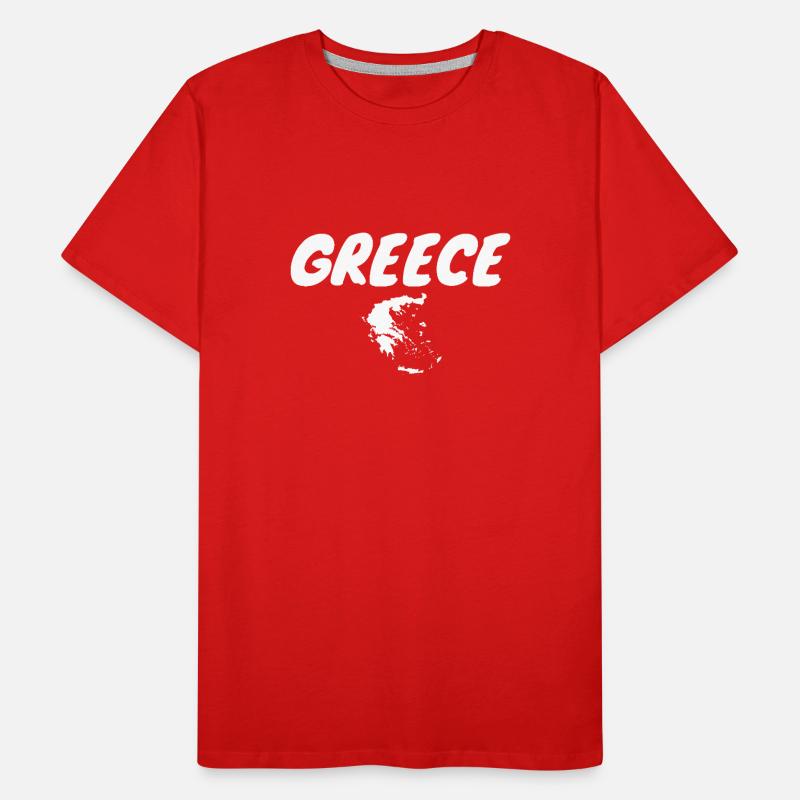 Grèce Grèce Carte Grèce Grèce T-shirt bio Premium Homme
