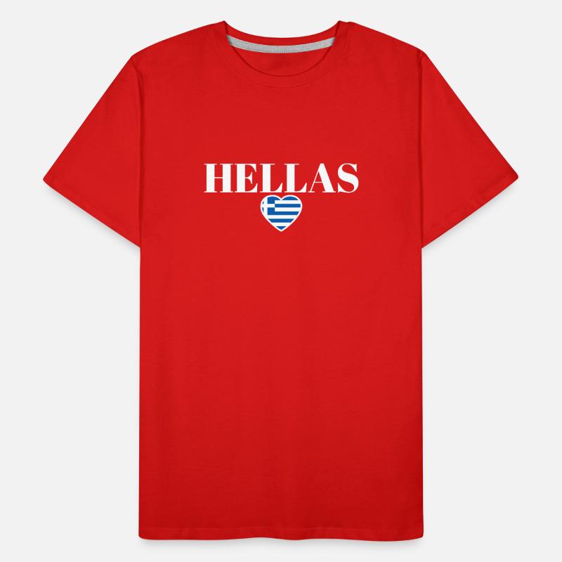 Hellas Grèce Drapeau grec Grec T-shirt bio Premium Homme