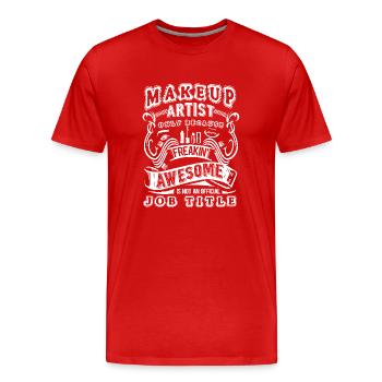 Makeup Artist Makeup Artist Job Title - Men's Premium Organic T-Shirt - red - Front - Damien (186cm)