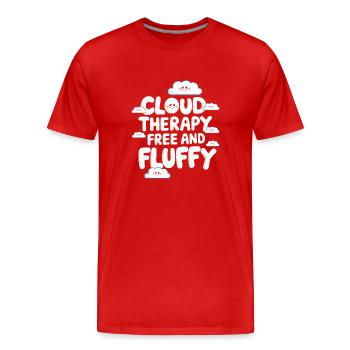 Wolkenblick, Entspannender Himmel, Verträumte - Männer Premium Bio T-Shirt - Rot - Vorne - Damien (186cm)