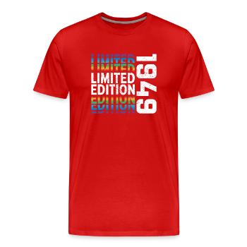 Limited Edition 1949 - Men's Premium Organic T-Shirt - red - Front - Damien (186cm)