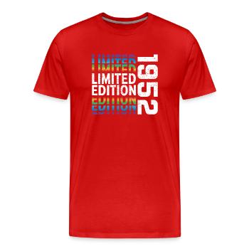 Limited Edition 1952 - Men's Premium Organic T-Shirt - red - Front - Damien (186cm)