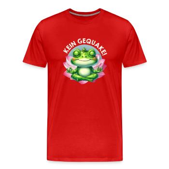 Karneval Kostüm Frosch KEIN GEQUAKE Lustiges - Männer Premium Bio T-Shirt - Rot - Vorne - Damien (186cm)